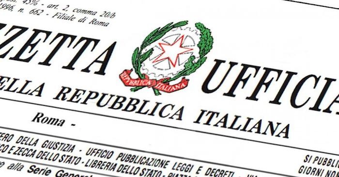 Il SINAC in Gazzetta Ufficiale